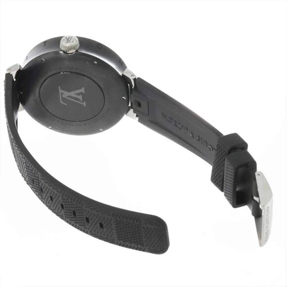 LOUIS VUITTON Tambour Moon Dual Time GMT QA097 Quarts Mens Watch 90282585 - Picture 4 of 8